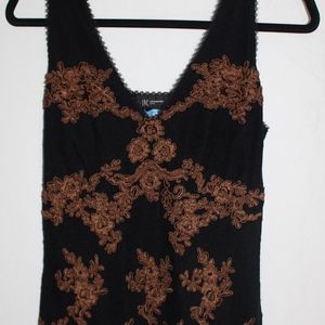 I-N-C black sleeveless shirt